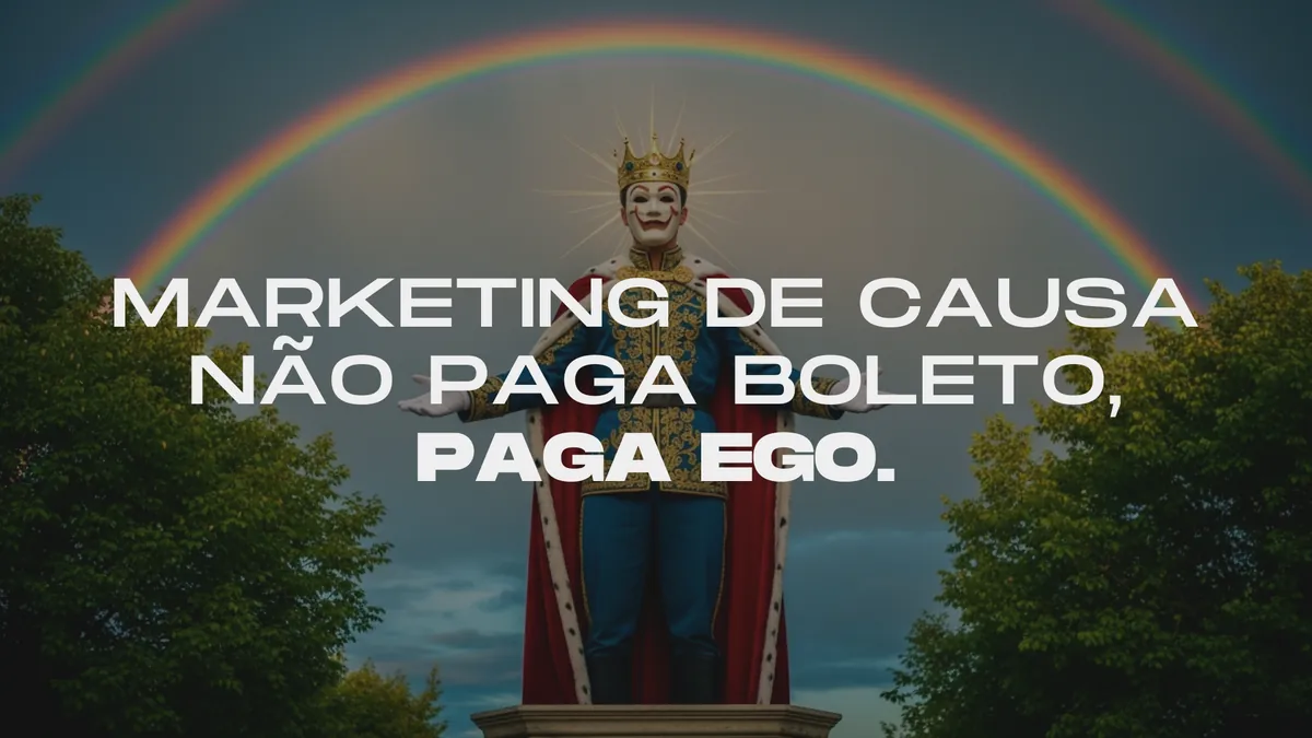 Marketing de causa não paga boleto, paga ego